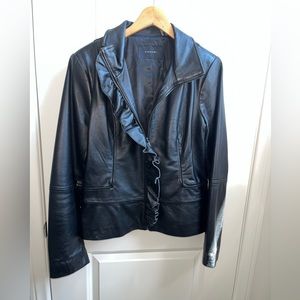 Tahari Black Leather Jacket
